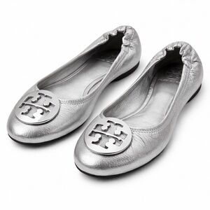 Tory Burch Silver Metallic Sandals